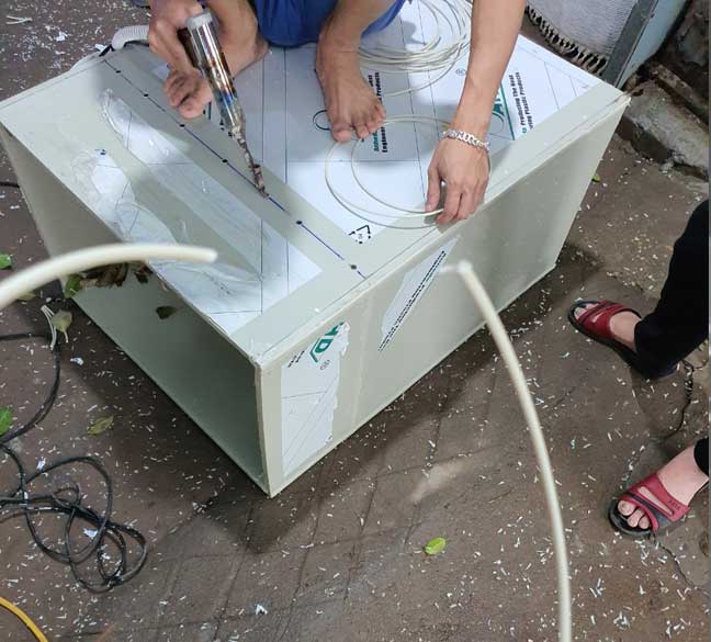 m&aacute;y h&agrave;n tấm nhựa pp